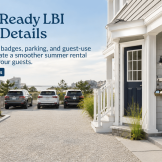 Organized LBI vacation rental with beach gear, parking, and guest-ready details for summer rental season