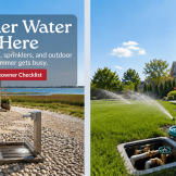 Outdoor water reset for LBI Region homeowners with outdoor shower, spigots, hoses, sprinklers, and irrigation valves before summer.