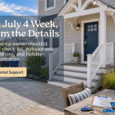LBI vacation rental home with check-in notes, beach badges, parking, trash bins, grill, and propane tank ready before July 4 week.