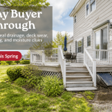 Early May home walkthrough showing deck wear, drainage, landscaping, shade, and moisture clues for LBI Region buyers