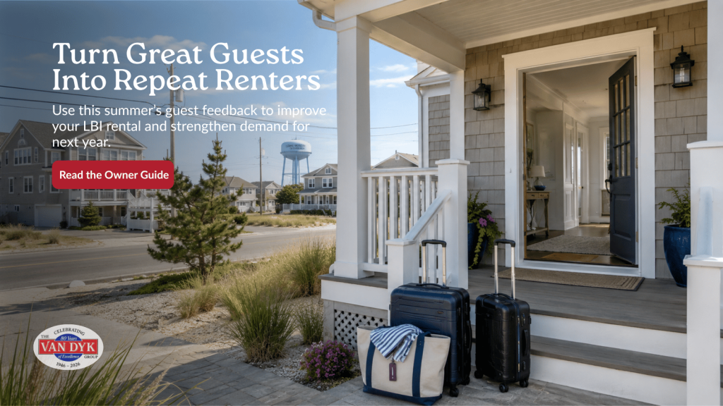 LBI vacation rental home with luggage ready for returning summer guests